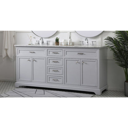72 inch double bathroom vanity in grey