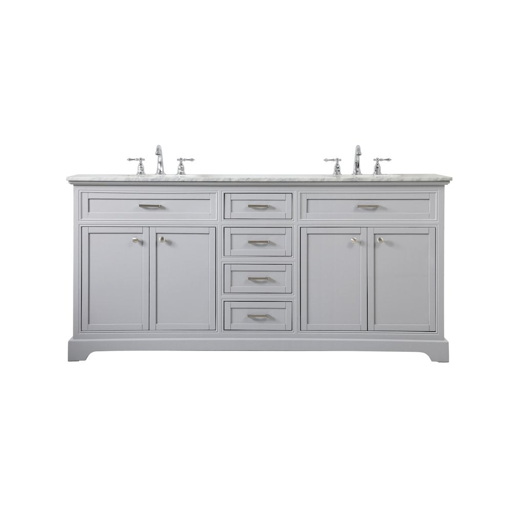 72 inch double bathroom vanity in grey