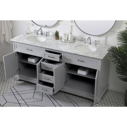 72 inch double bathroom vanity in grey