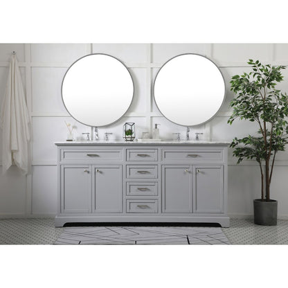 72 inch double bathroom vanity in grey