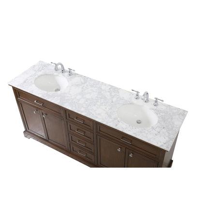 72 inch double bathroom vanity in teak