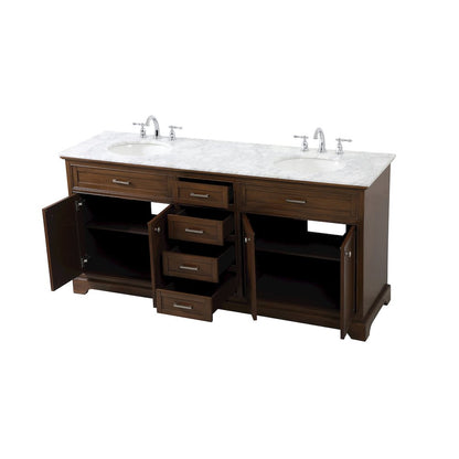 72 inch double bathroom vanity in teak