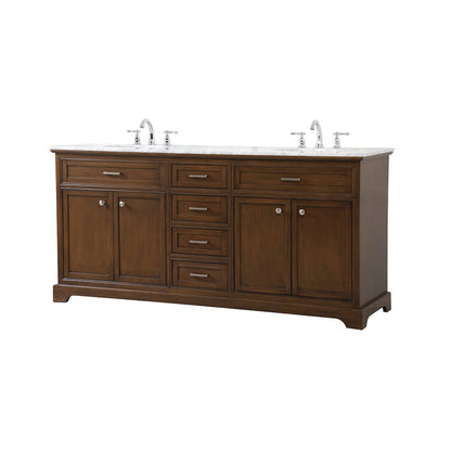 72 inch double bathroom vanity in teak
