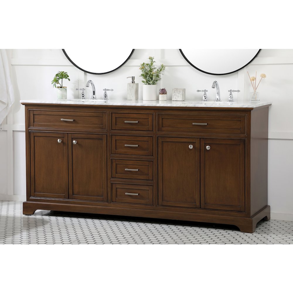 72 inch double bathroom vanity in teak