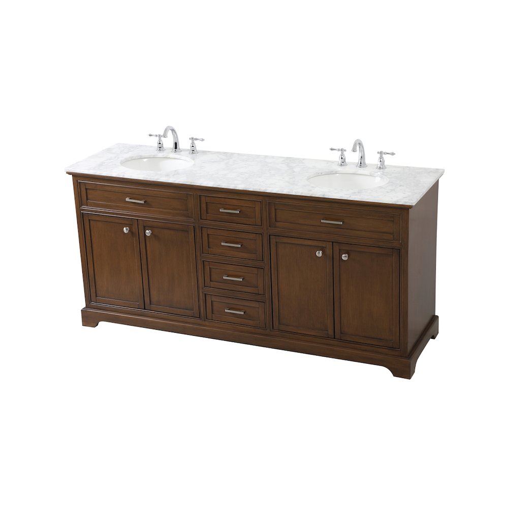 72 inch double bathroom vanity in teak