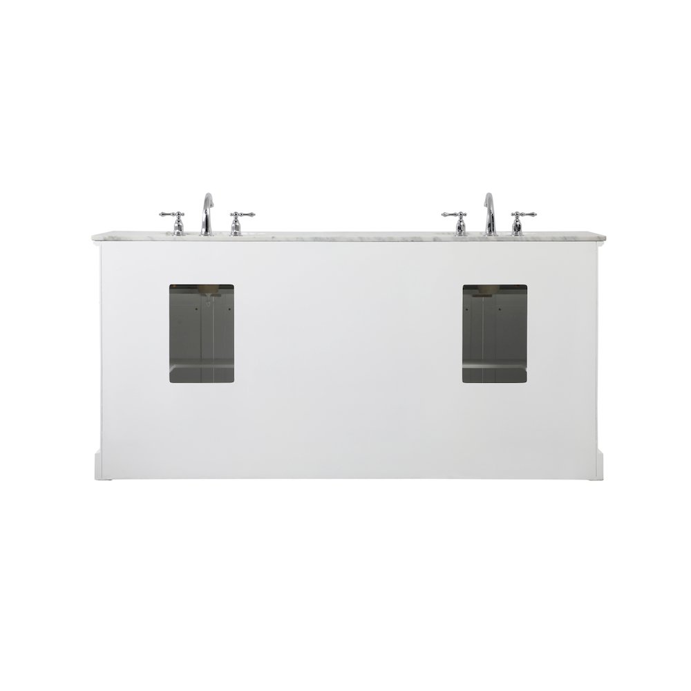 72 inch double bathroom vanity in white