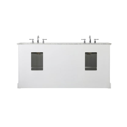 72 inch double bathroom vanity in white