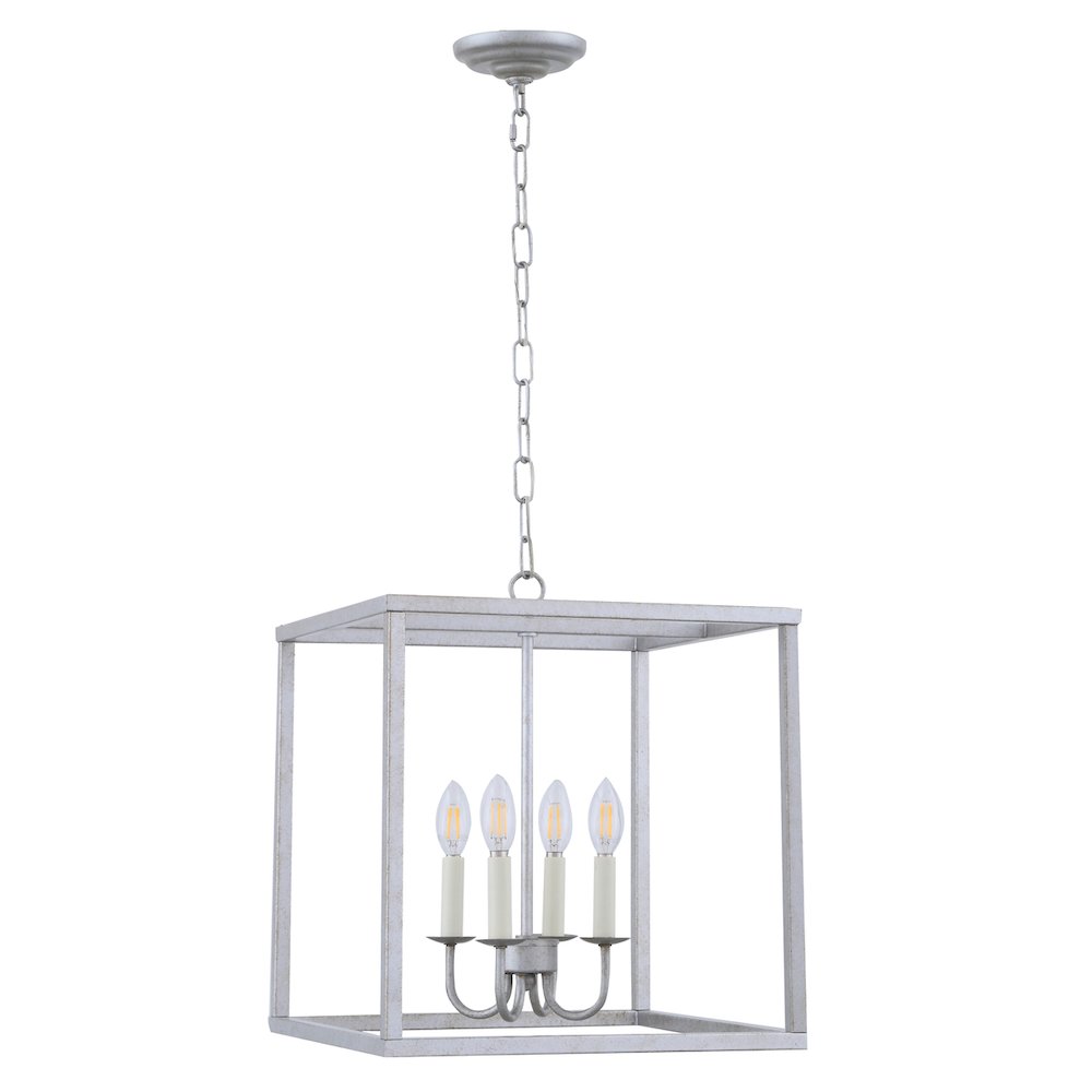 Eclipse 4 Light Vintage Silver Pendant