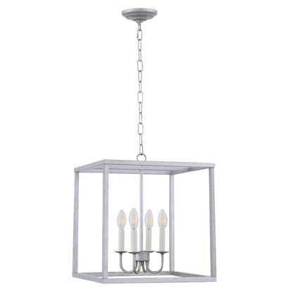 Eclipse 4 Light Vintage Silver Pendant
