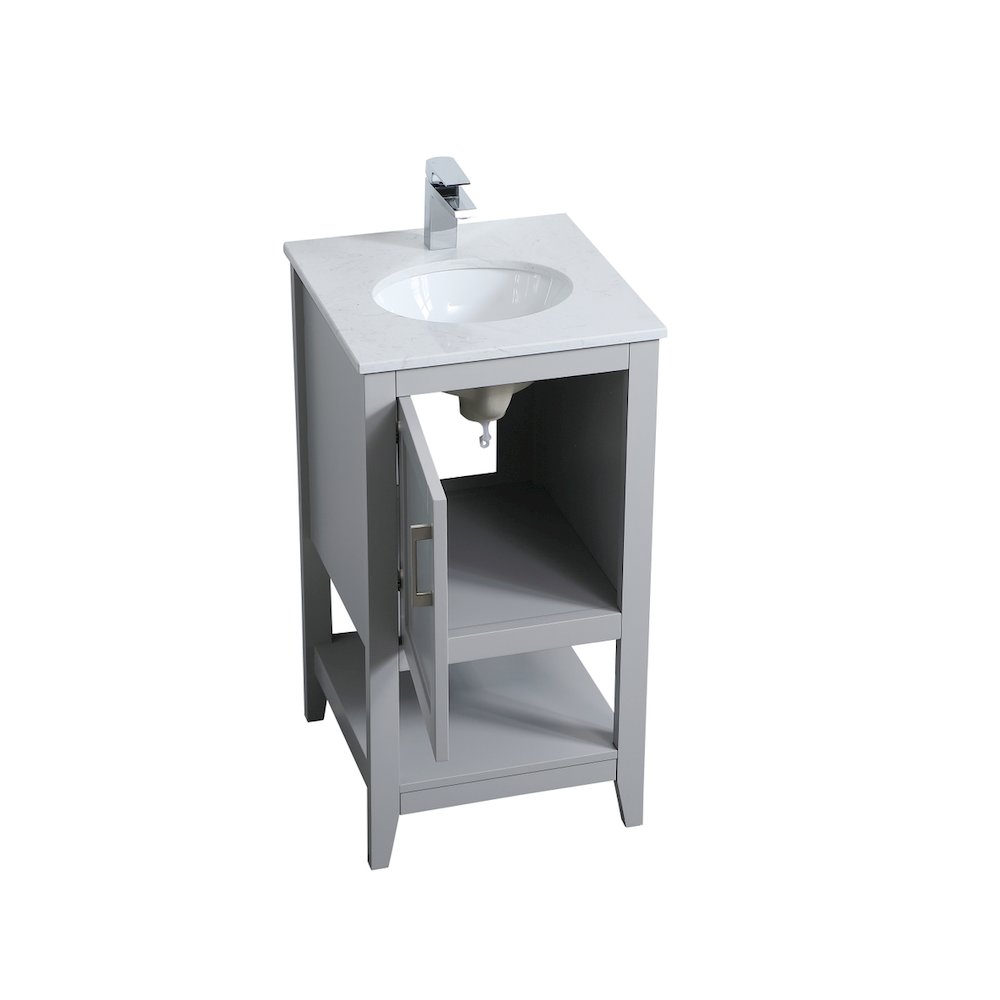 18 inch Single Bathroom Vanity in Grey