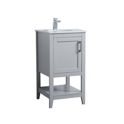 18 inch Single Bathroom Vanity in Grey