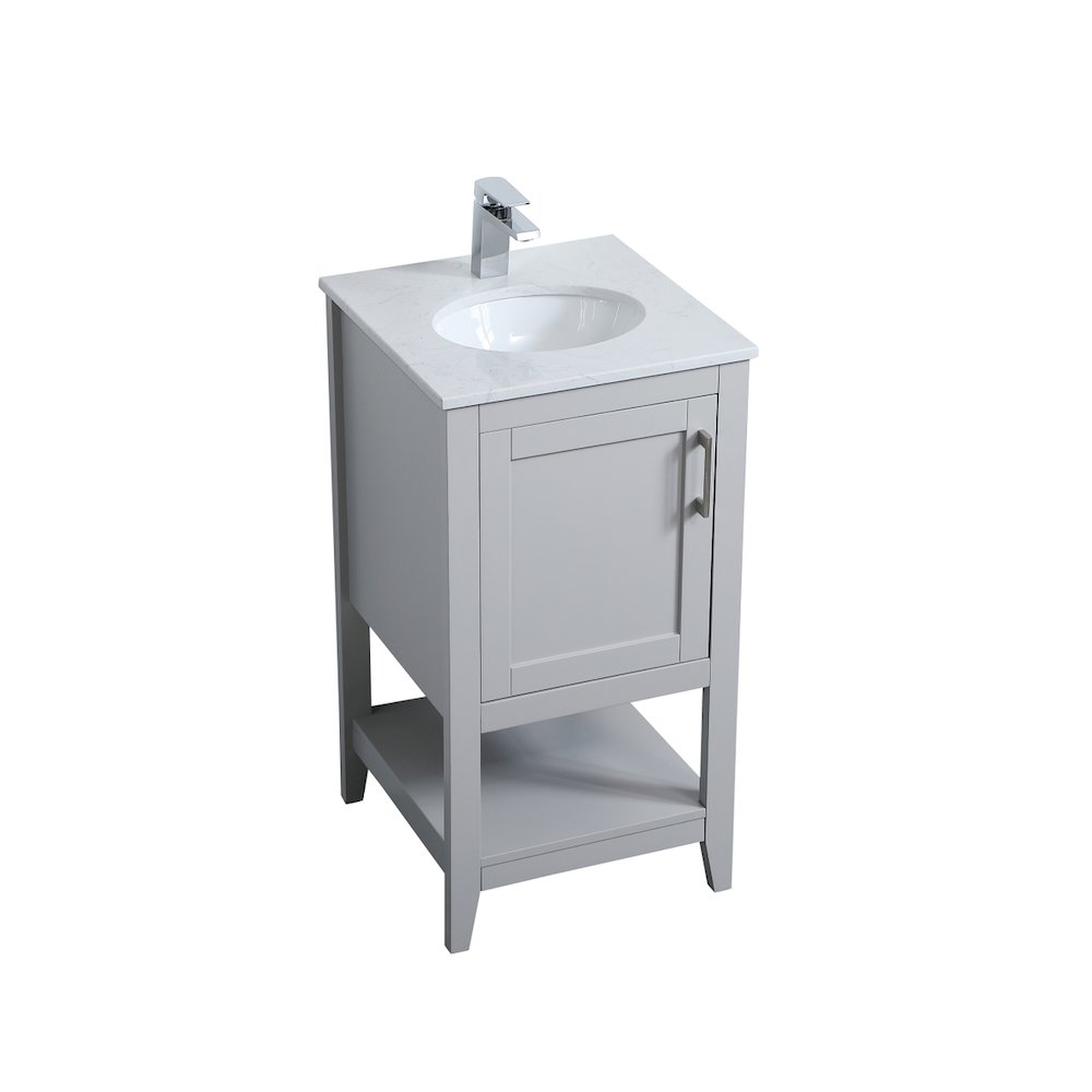 18 inch Single Bathroom Vanity in Grey