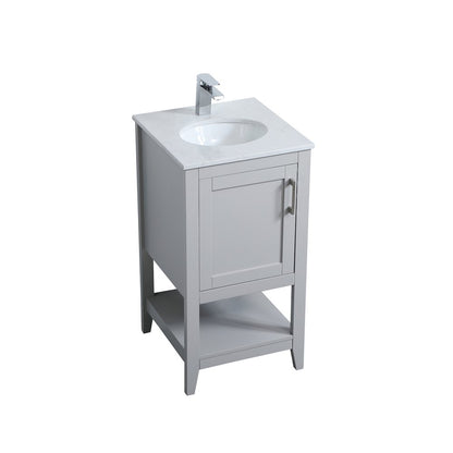 18 inch Single Bathroom Vanity in Grey