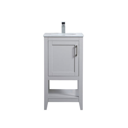 18 inch Single Bathroom Vanity in Grey