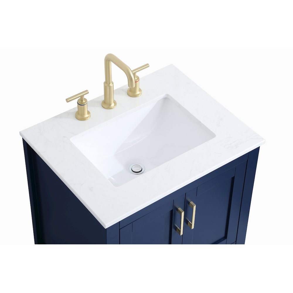 24 inch Single Bathroom Vanity in Blue