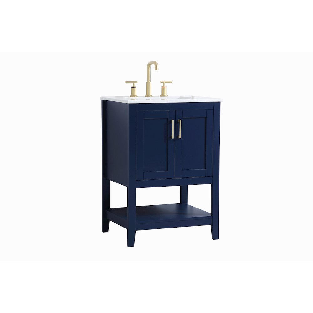 24 inch Single Bathroom Vanity in Blue