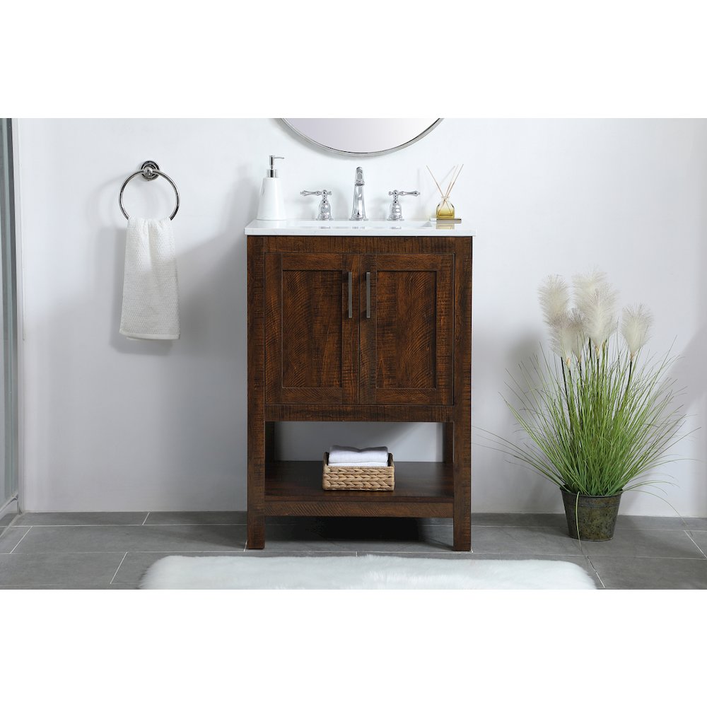 24 inch Single Bathroom Vanity in Espresso