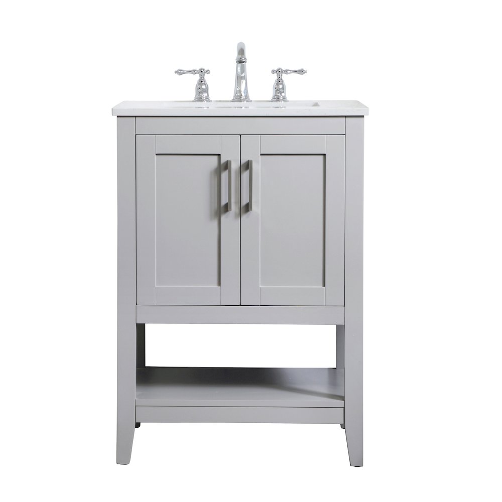 24 inch Single Bathroom Vanity in Grey