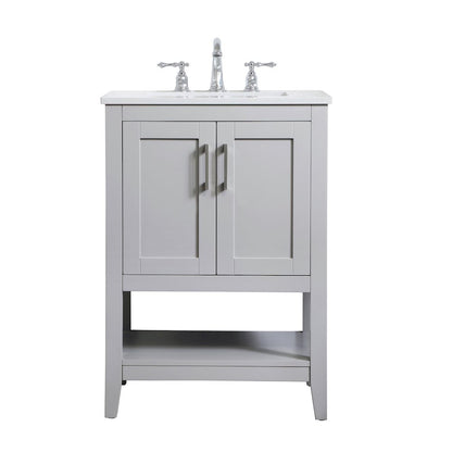 24 inch Single Bathroom Vanity in Grey