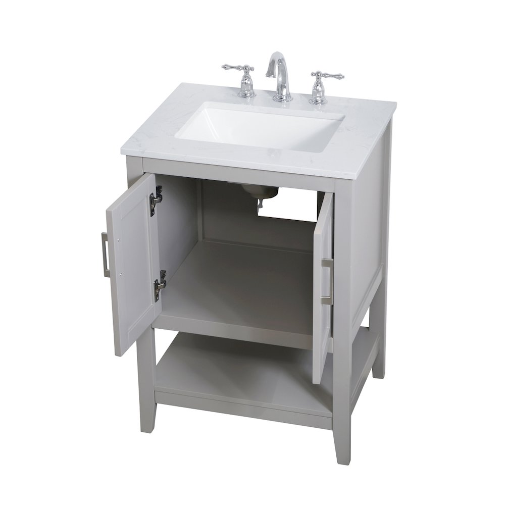 24 inch Single Bathroom Vanity in Grey