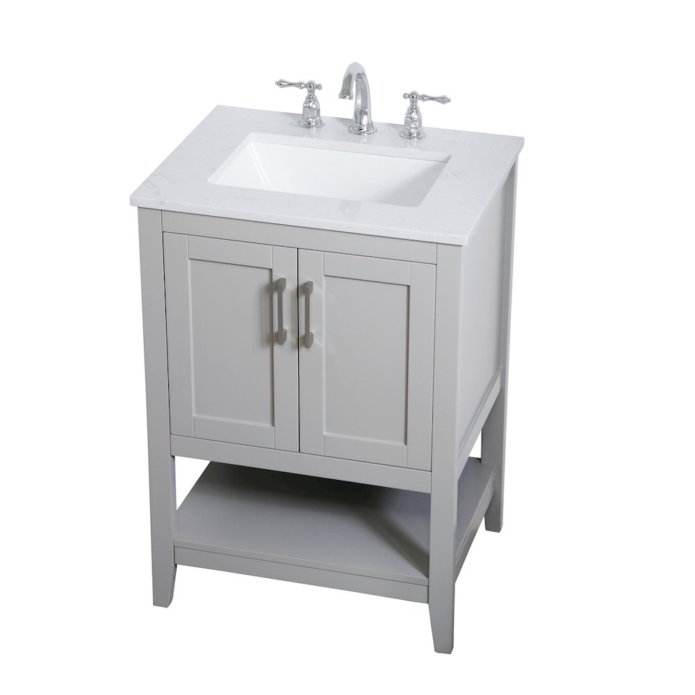 24 inch Single Bathroom Vanity in Grey