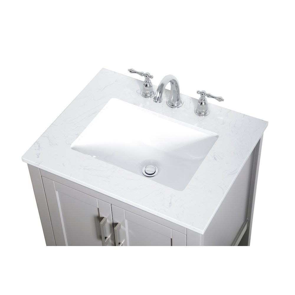 24 inch Single Bathroom Vanity in Grey