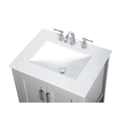 24 inch Single Bathroom Vanity in Grey