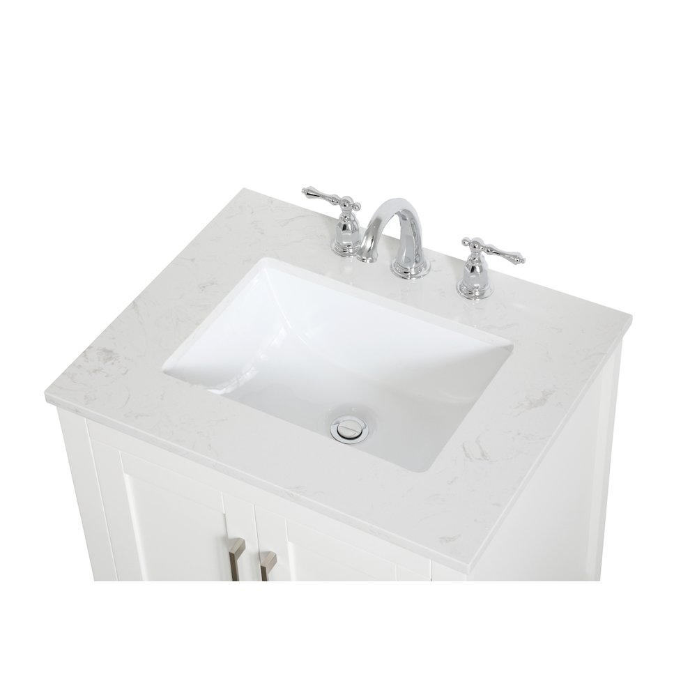 24 inch Single Bathroom Vanity in White