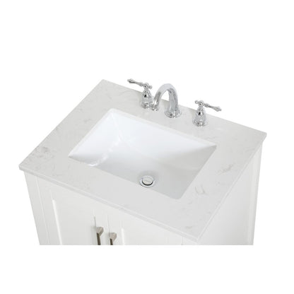 24 inch Single Bathroom Vanity in White