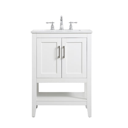24 inch Single Bathroom Vanity in White