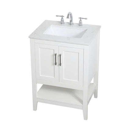 24 inch Single Bathroom Vanity in White