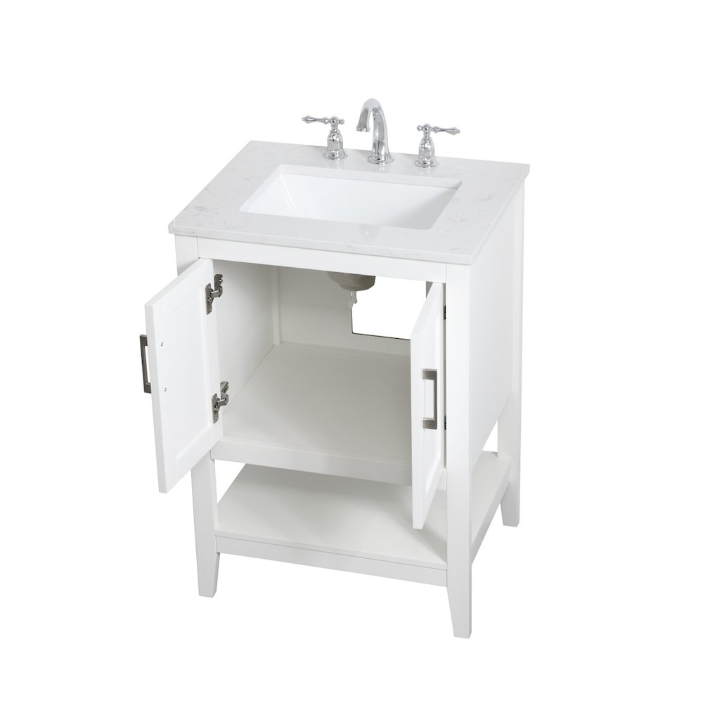 24 inch Single Bathroom Vanity in White
