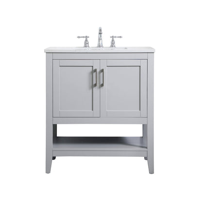 30 inch Single Bathroom Vanity in Grey