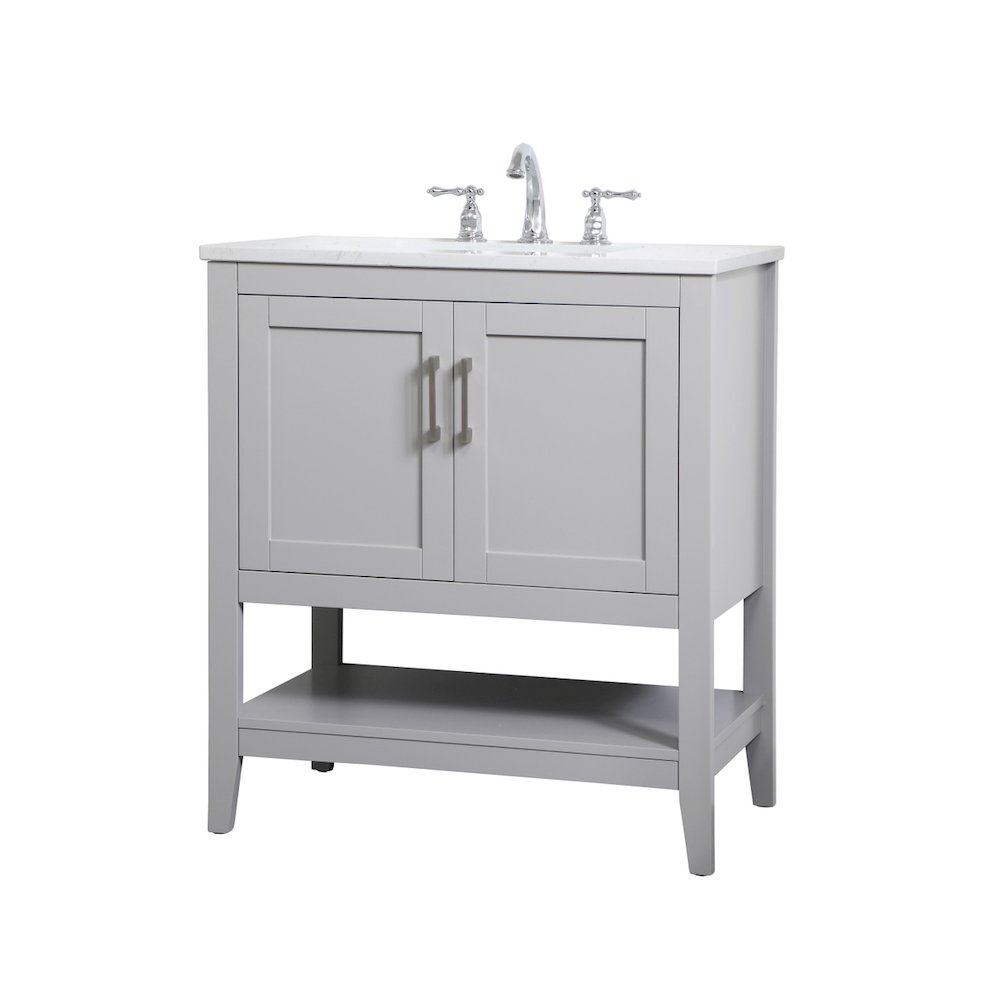 30 inch Single Bathroom Vanity in Grey