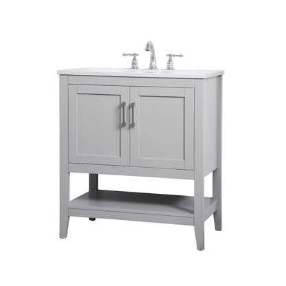 30 inch Single Bathroom Vanity in Grey