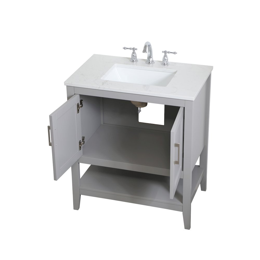 30 inch Single Bathroom Vanity in Grey