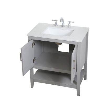 30 inch Single Bathroom Vanity in Grey
