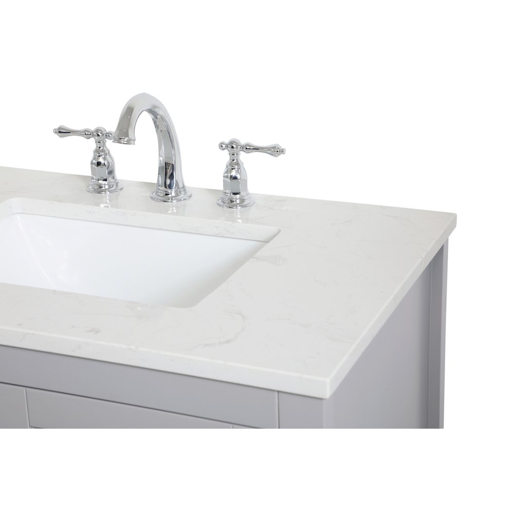 30 inch Single Bathroom Vanity in Grey