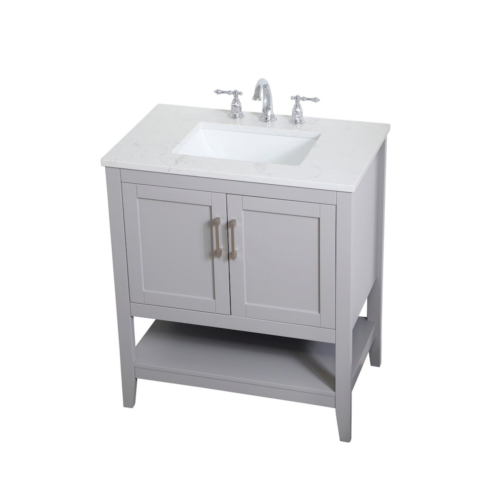 30 inch Single Bathroom Vanity in Grey