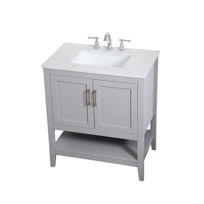 30 inch Single Bathroom Vanity in Grey