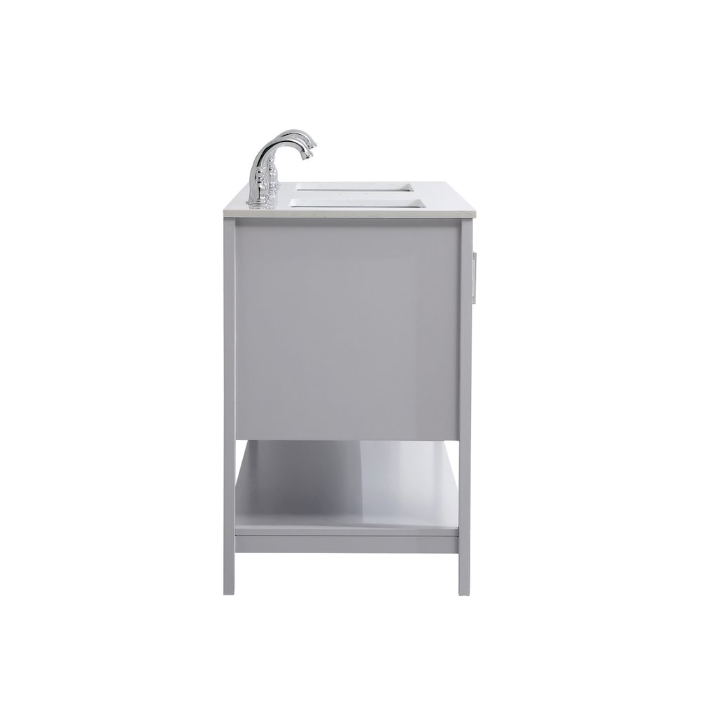 60 inch Double Bathroom Vanity in Grey