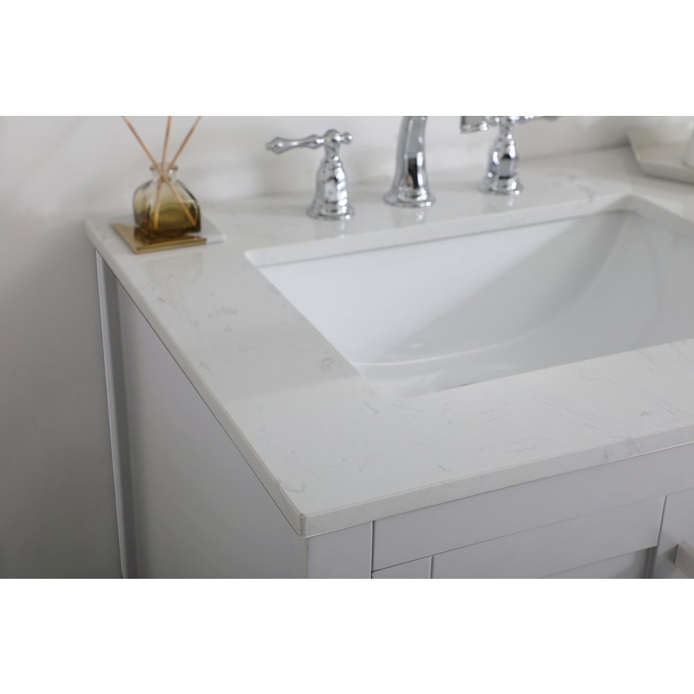 60 inch Double Bathroom Vanity in Grey