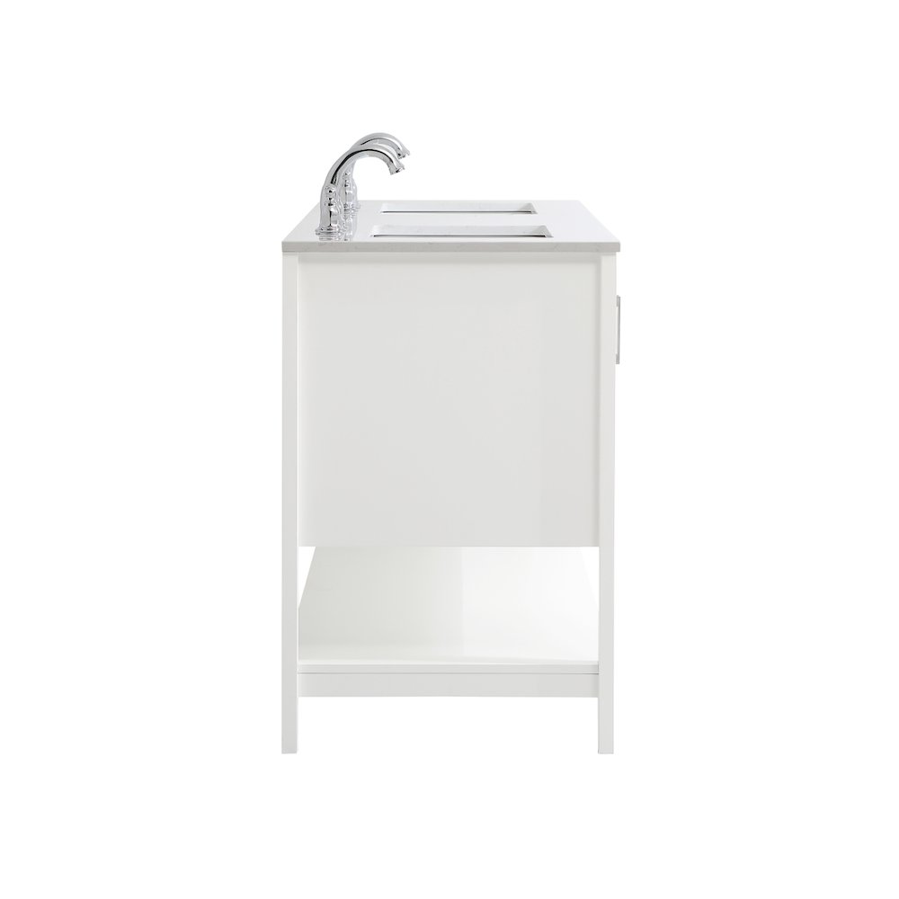60 inch Double Bathroom Vanity in White