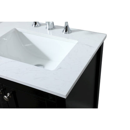24 inch Single bathroom vanity in black
