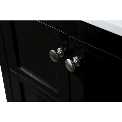 24 inch Single bathroom vanity in black