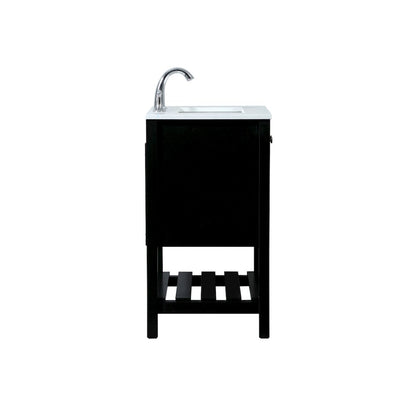 24 inch Single bathroom vanity in black