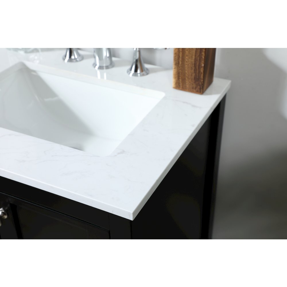 24 inch Single bathroom vanity in black