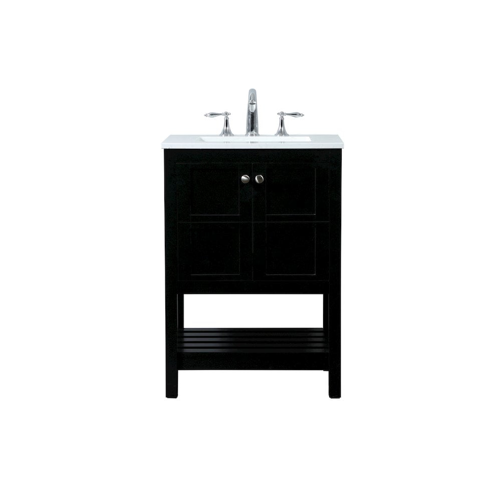 24 inch Single bathroom vanity in black