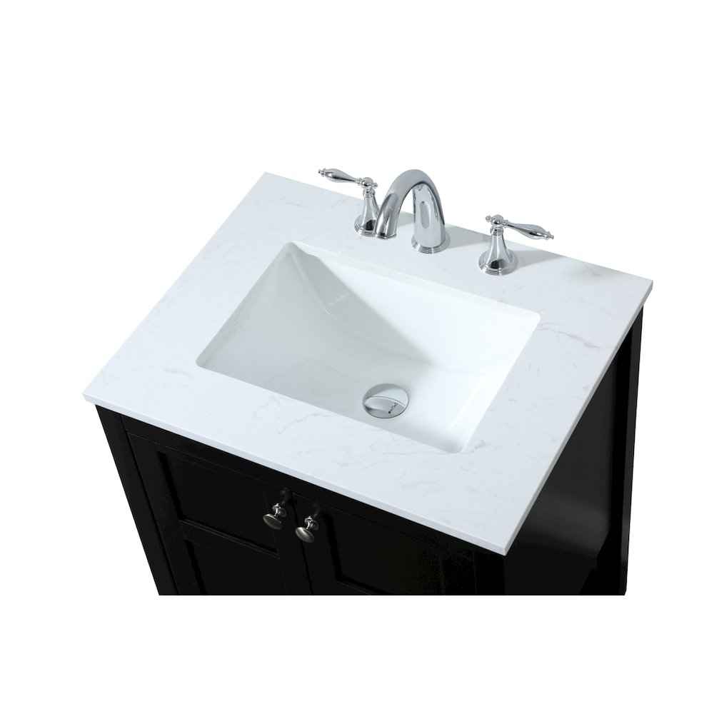 24 inch Single bathroom vanity in black
