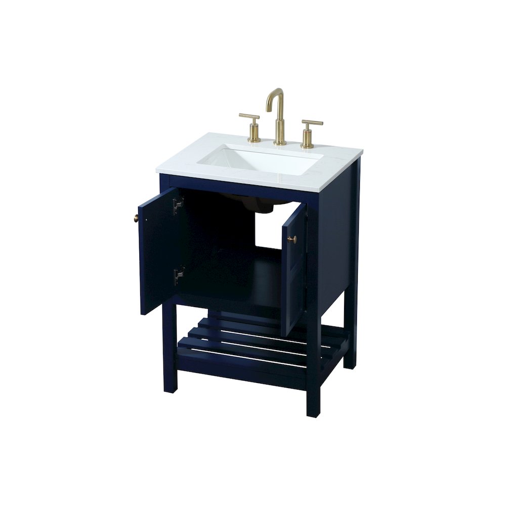 24 inch Single bathroom vanity in blue